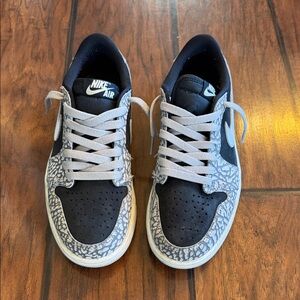 Air Jordan 1 low Kids Sneakers Black and Gray